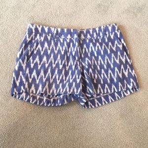 J-Crew Blue and White Cotton Shorts